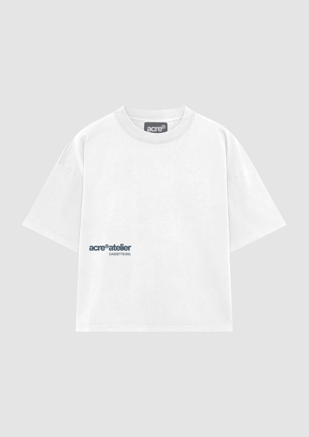 ACRE®ATELIER Big Hug T-Shirt Grey Front - Camiseta Gris Frontal Atelier Garments Lab