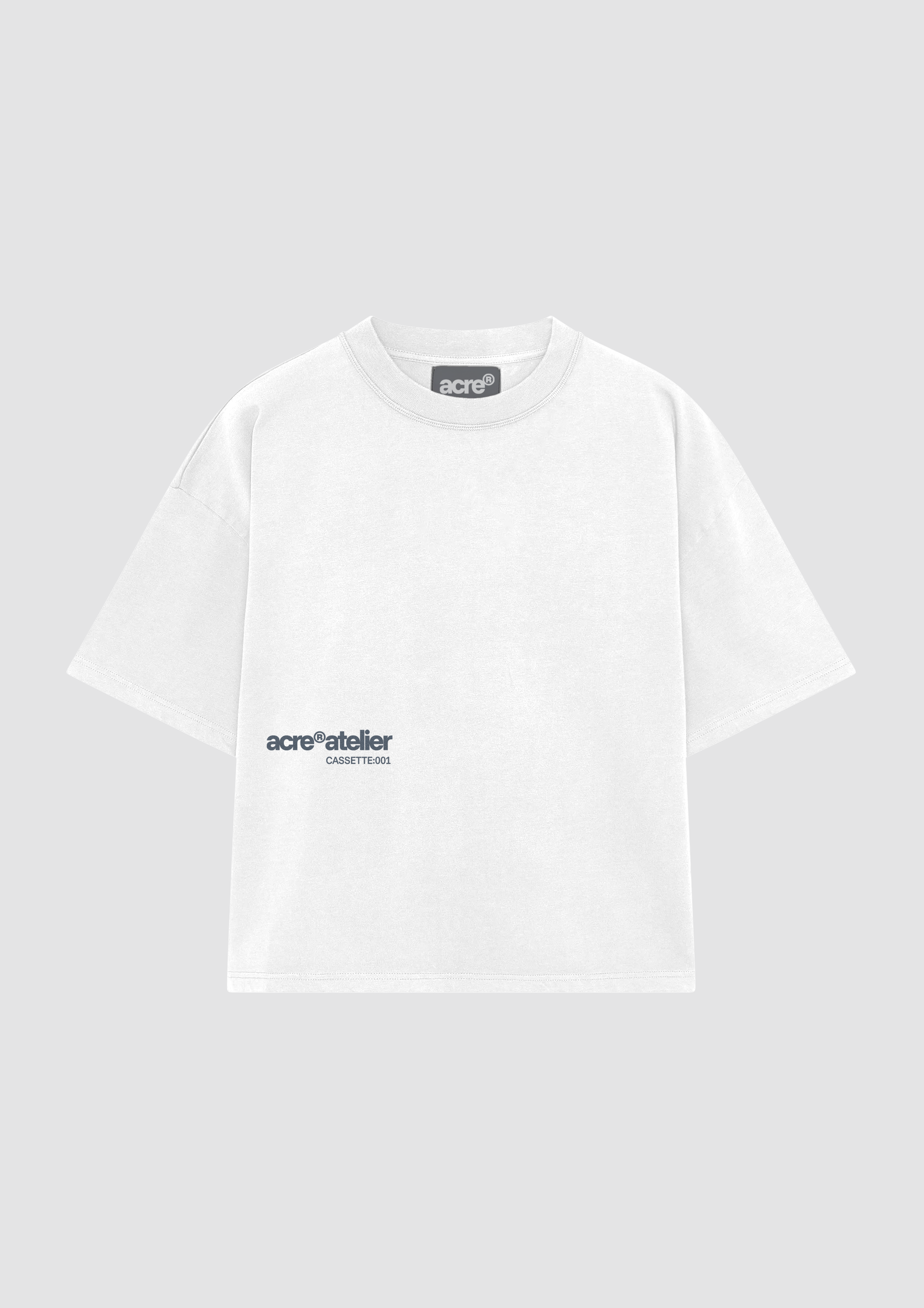 ACRE®ATELIER Big Hug T-Shirt Grey Front - Camiseta Gris Frontal Atelier Garments Lab