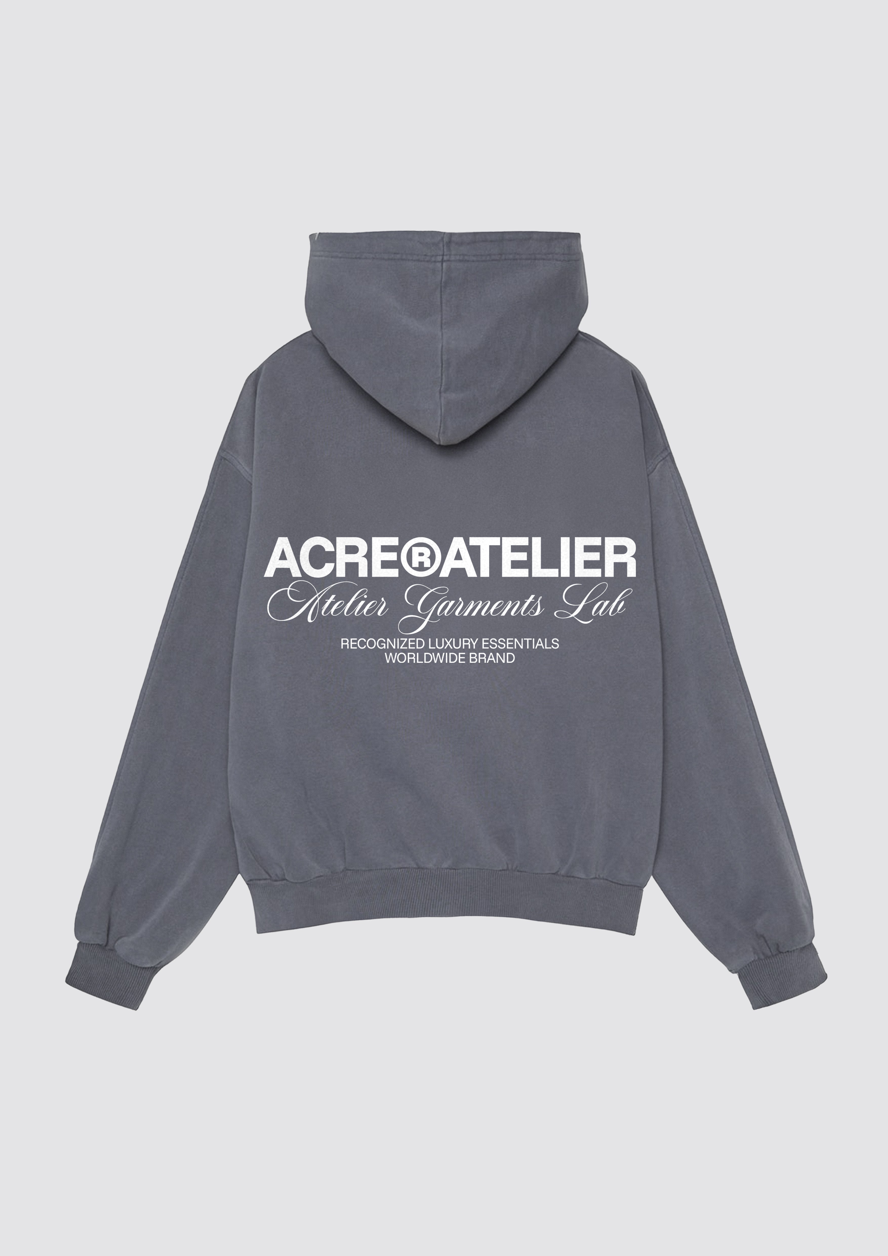 ACRE®ATELIER Grey Hoodie - Sudadera Gris Atelier Garments Lab Luxury Essentials