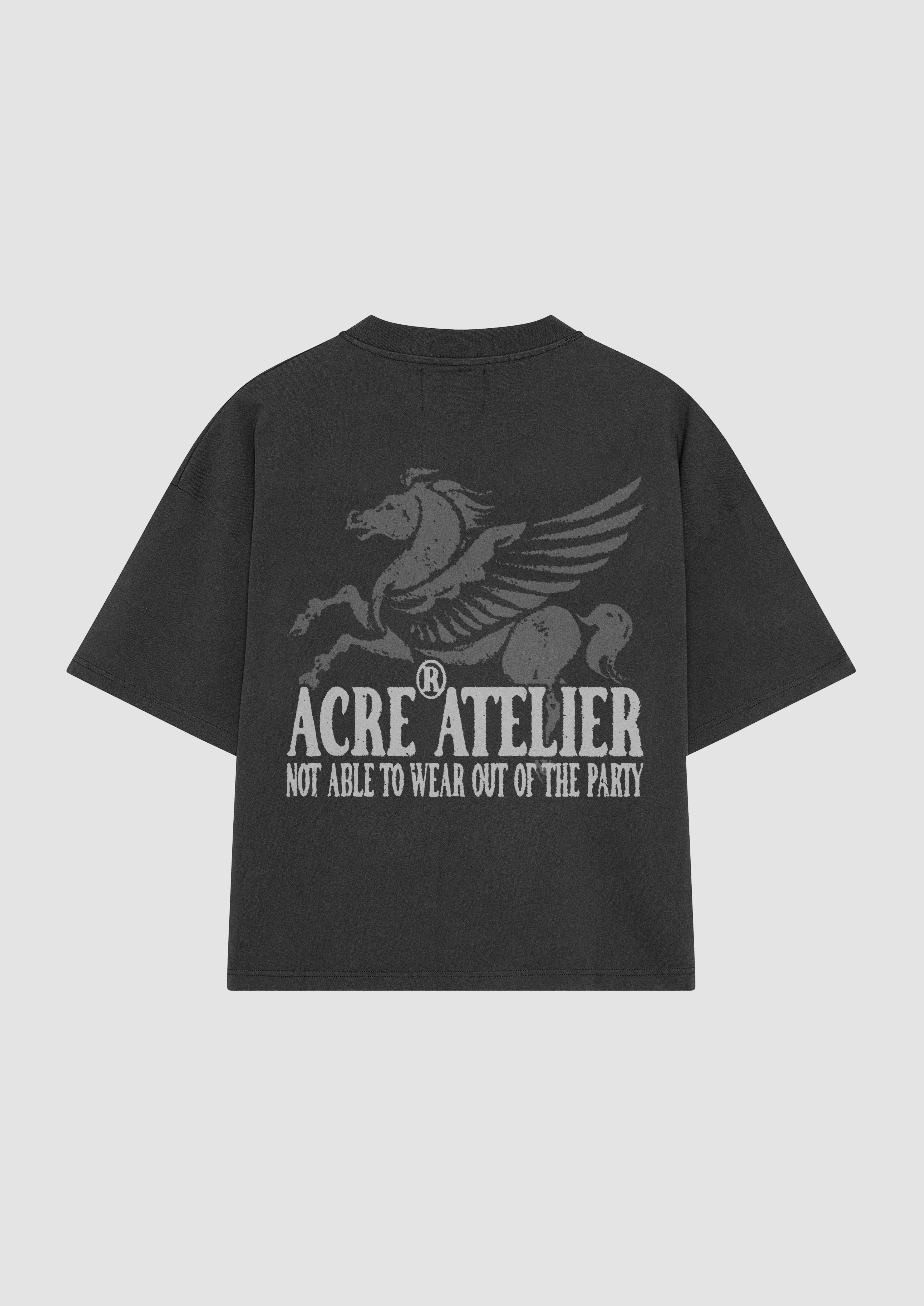 ACRE®ATELIER Stallion T-Shirt Grey Back - Camiseta Gris Espalda Atelier Garments Lab
