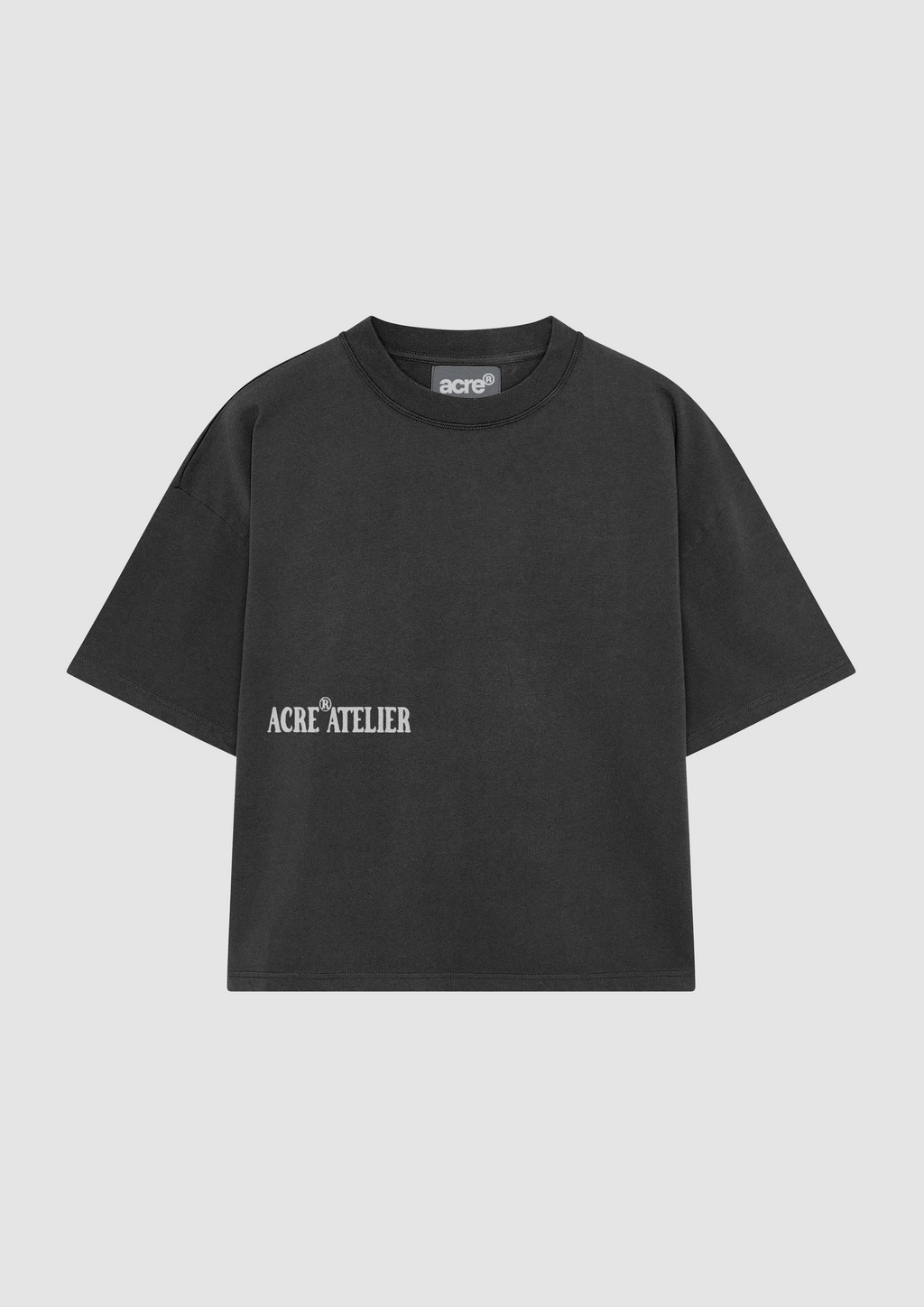 ACRE®ATELIER Stallion T-Shirt Grey Front - Camiseta Gris Frontal Atelier Garments Lab